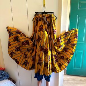Golden yellow floral dress